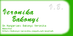 veronika bakonyi business card